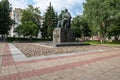 The monument to the major Russian satirist of the 19th century Saltykov-Shchedrin in the city of Tver, Russia. Royalty Free Stock Photo